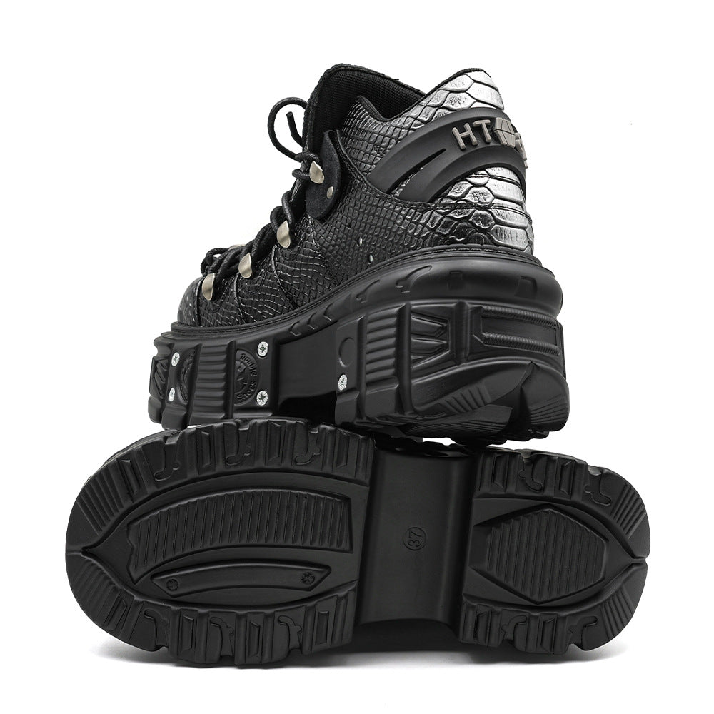 Zwoyren Python Pattern Platform Boots