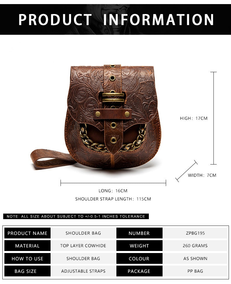 Chain Embossed Shell Bag