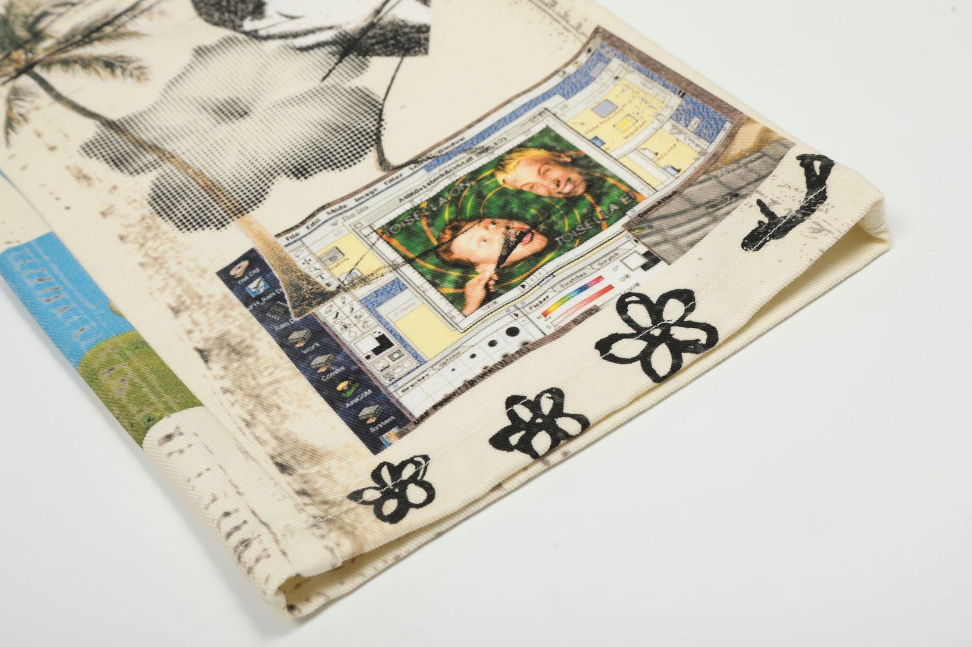 Zwoyren Whimsical Collage Statement Pants