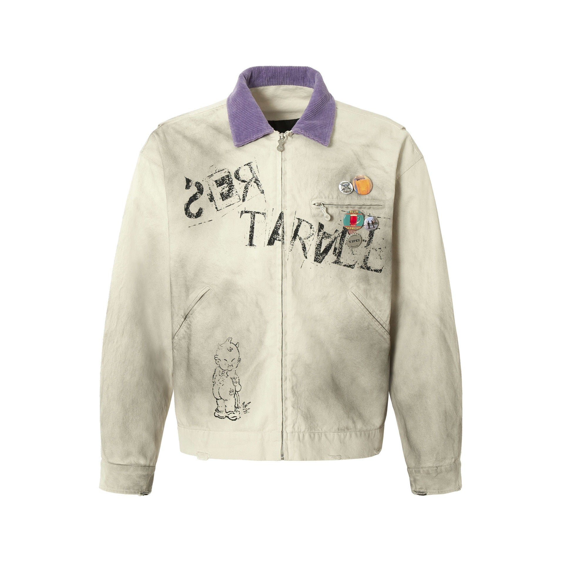 Zwoyren Badge Decorated Contrast Jacket