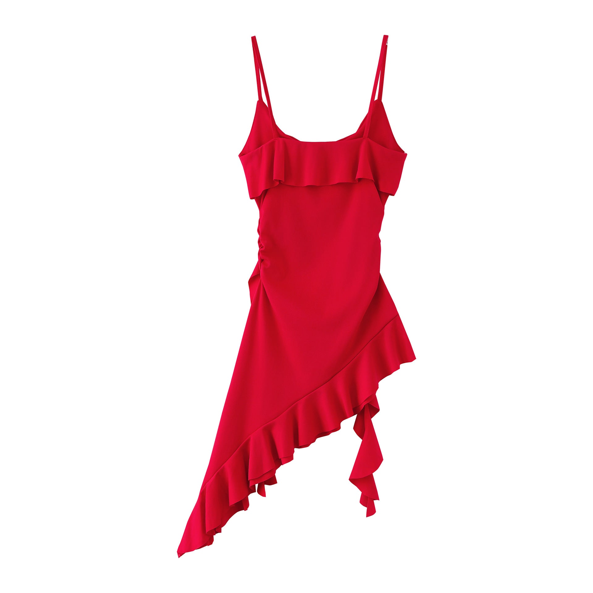 Zwoyren Crimson Ruffle Dress