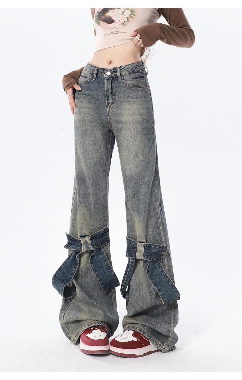 Bow Decoration Jeans