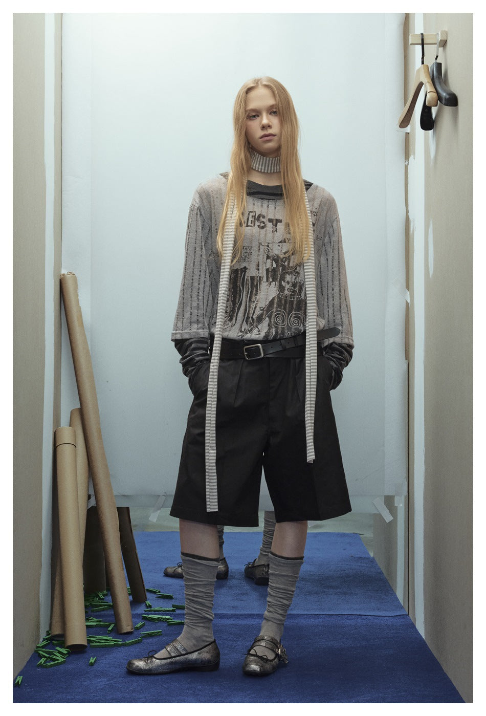 Zwoyren Striped Contrast Long Sleeve Tee