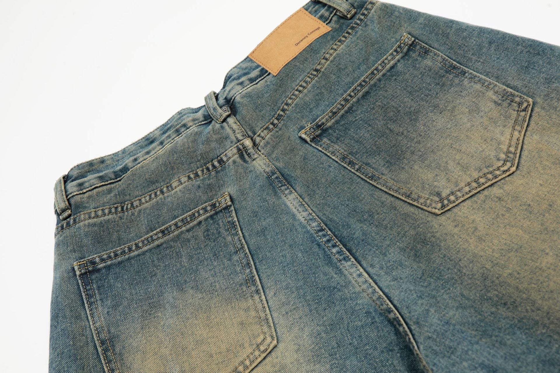Zwoyren Camouflage Patchwork Denim Shorts