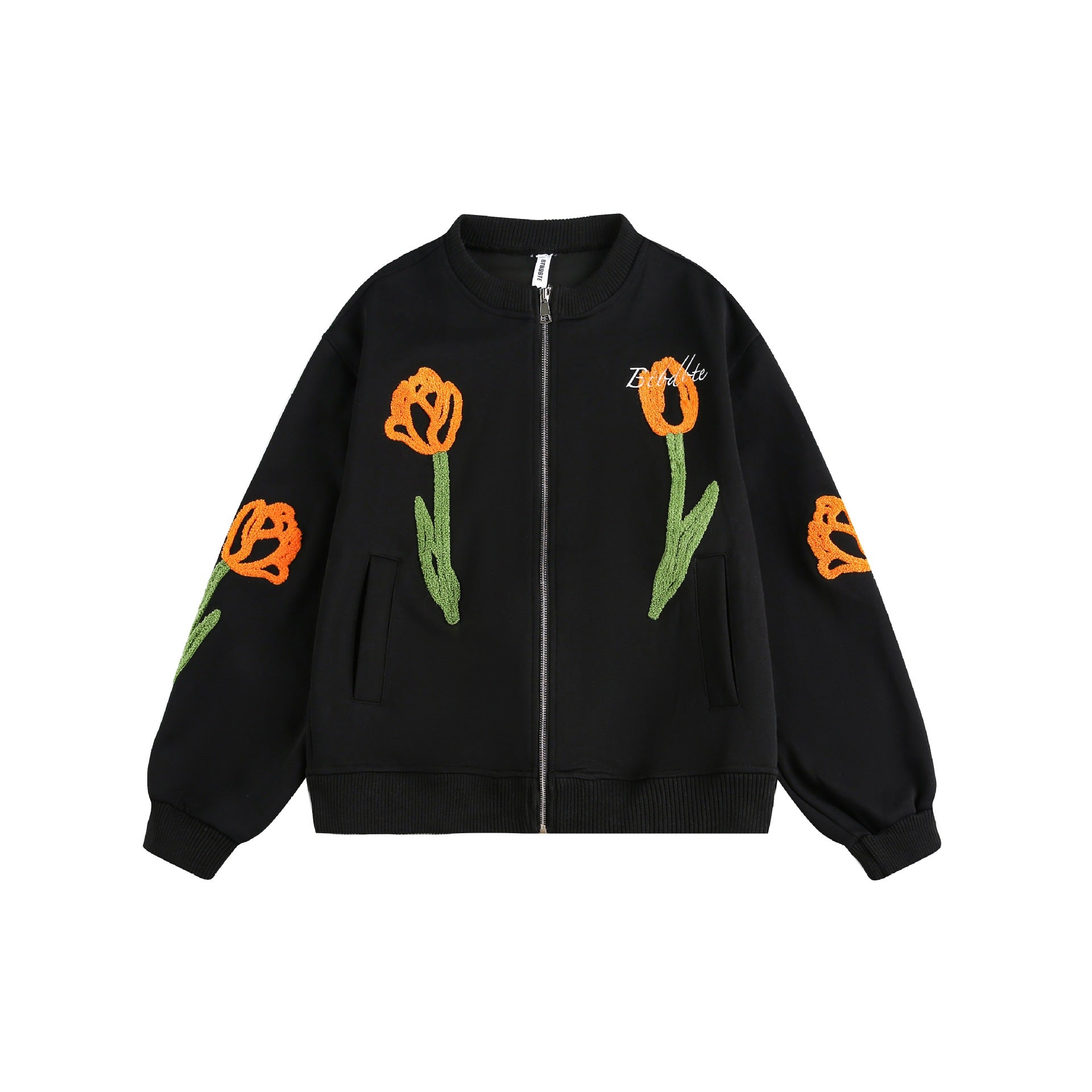 Zwoyren Tulip Design Varsity Jacket