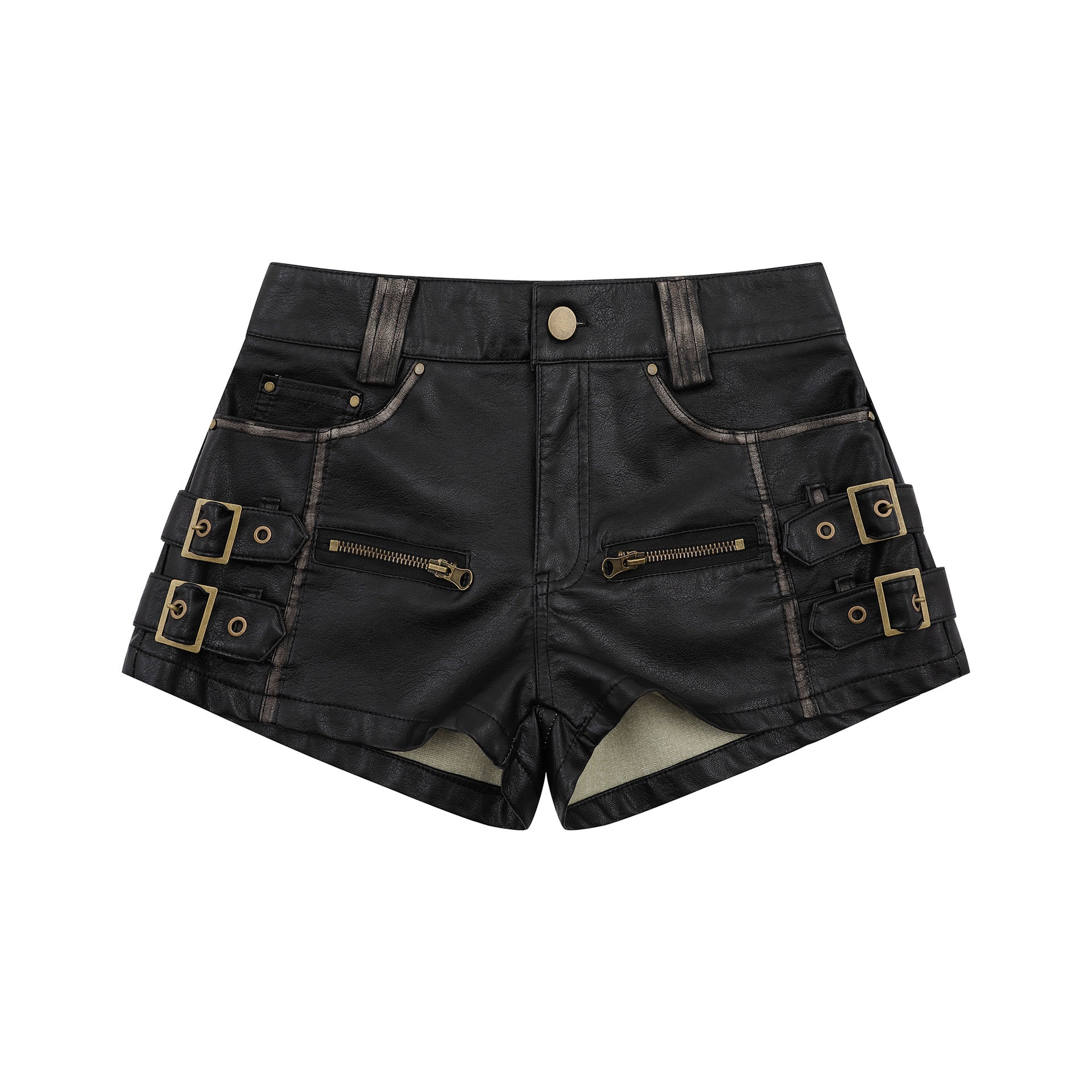 Zwoyren Vintage Washed Mini Shorts