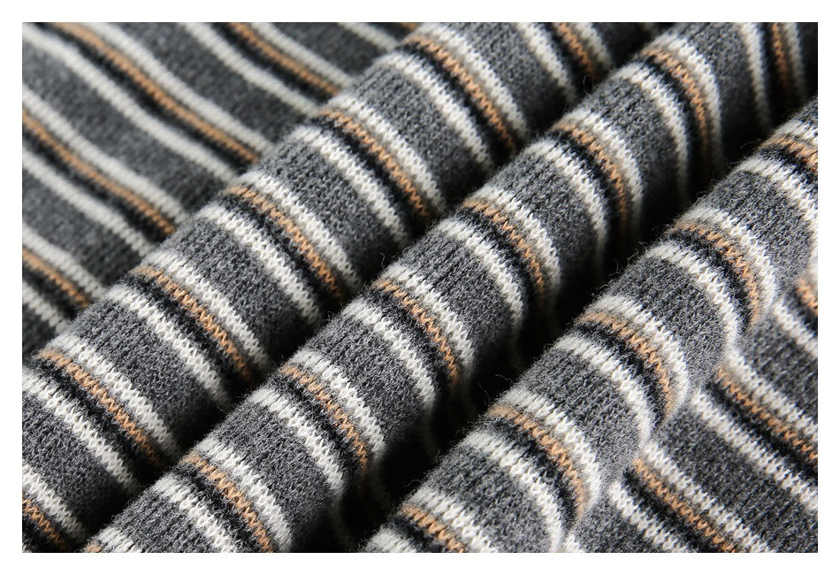 Zwoyren Retro Stripe Polo Sweatshirt