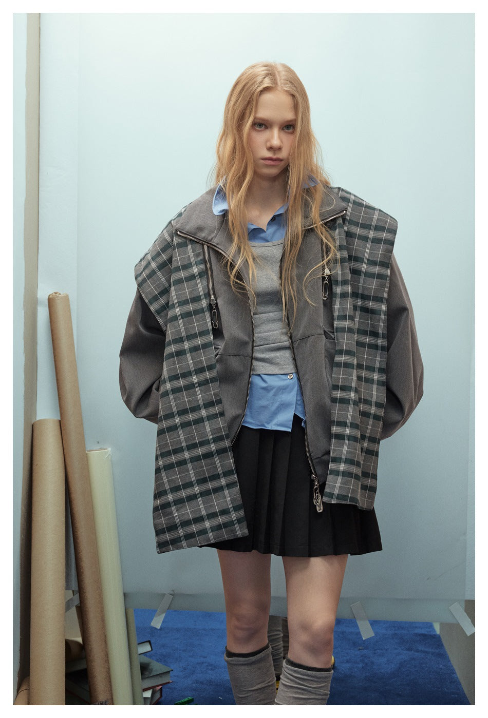 Zwoyren Detachable Scarf Hooded Jacket