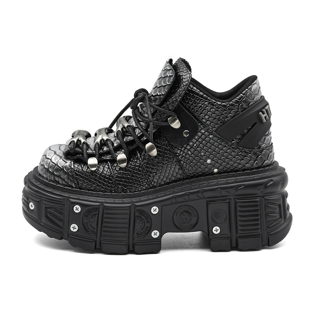 Zwoyren Python Pattern Platform Boots