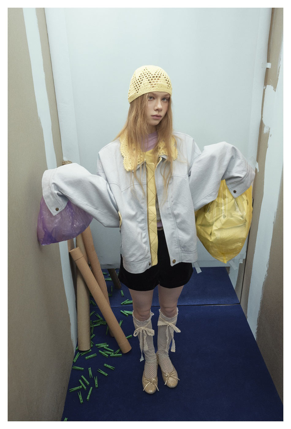 Zwoyren Crochet Collar Jacket