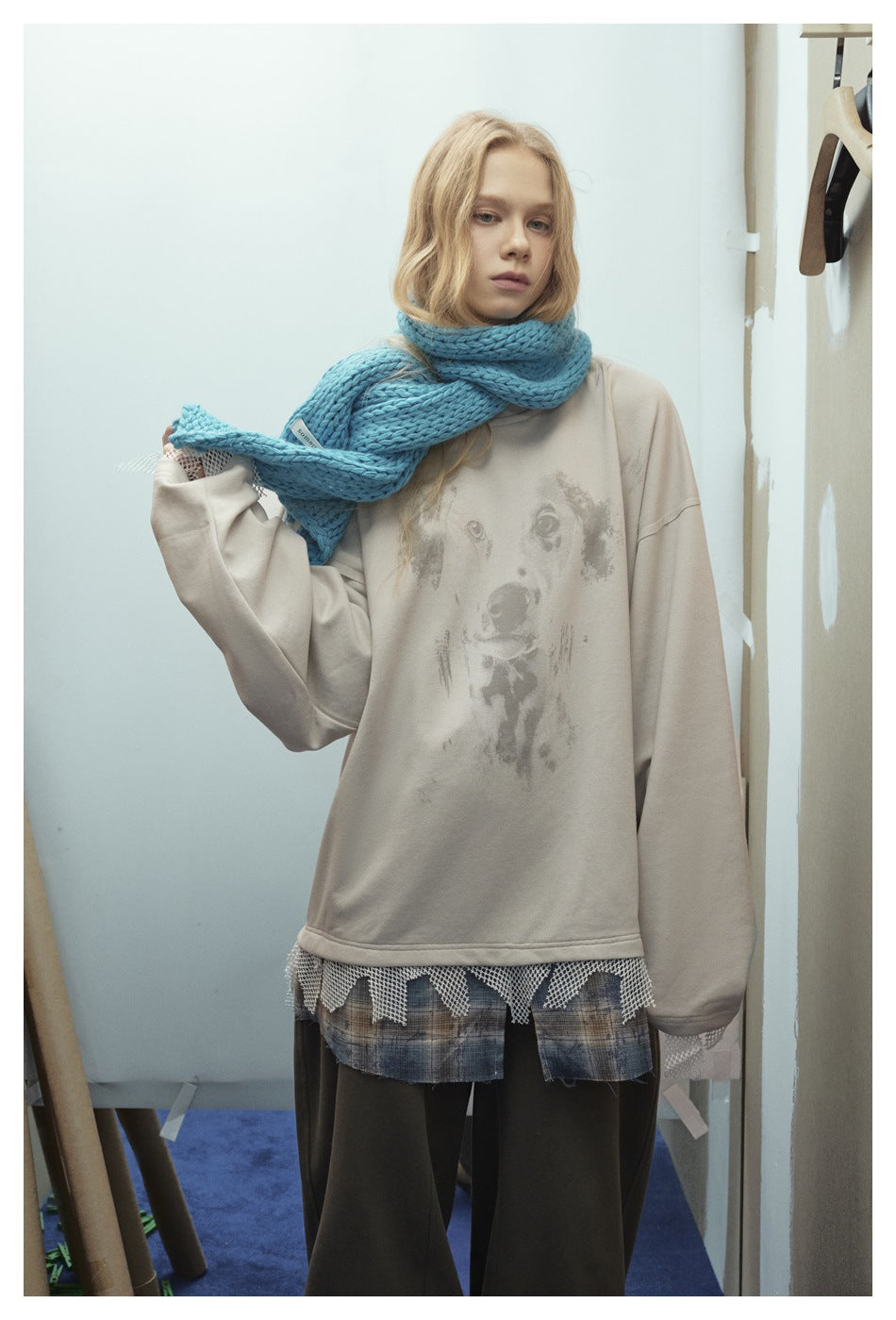 Zwoyren Layered Dog Graphic Sweatshirt