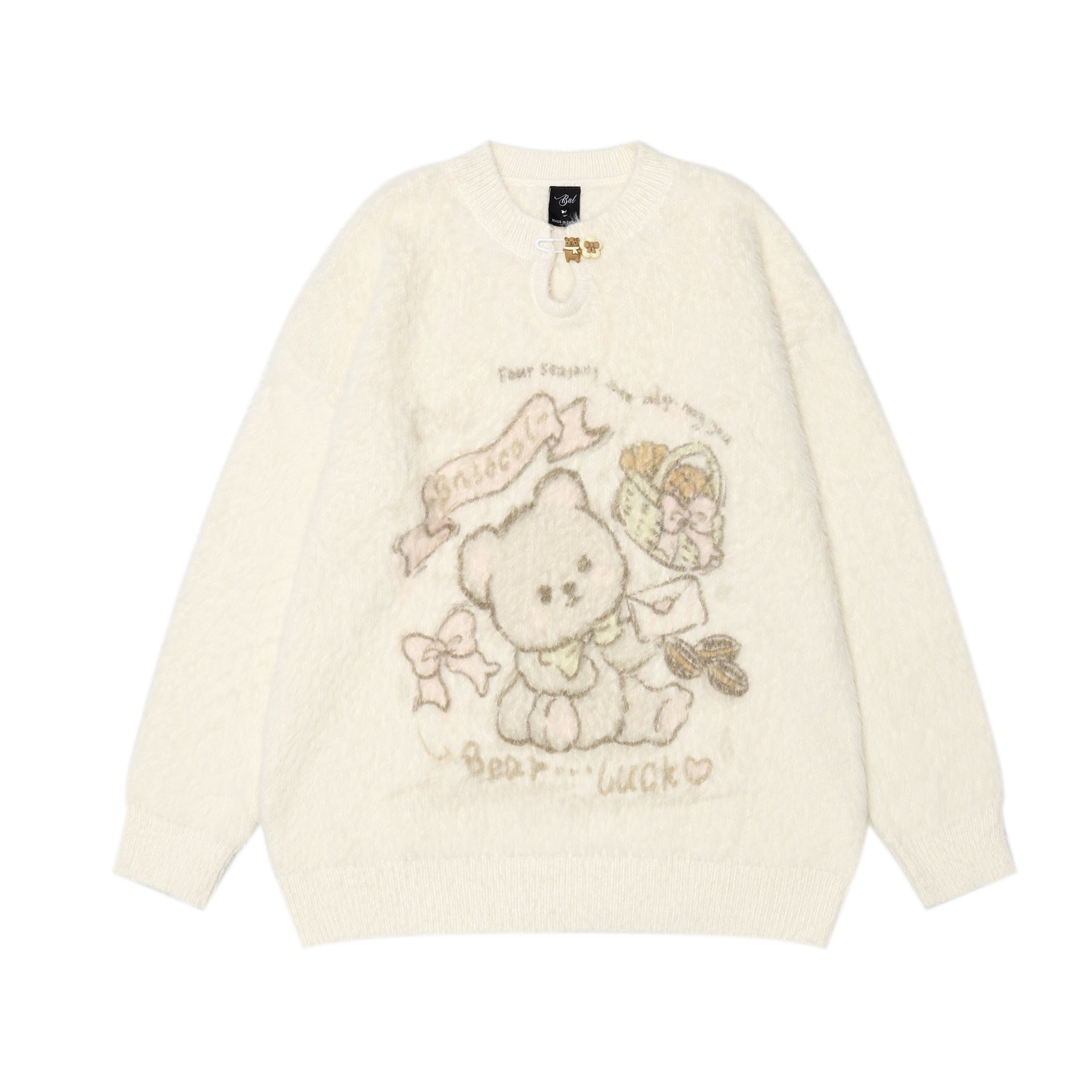 Zwoyren Teddy Bear Cozy Knit Sweater