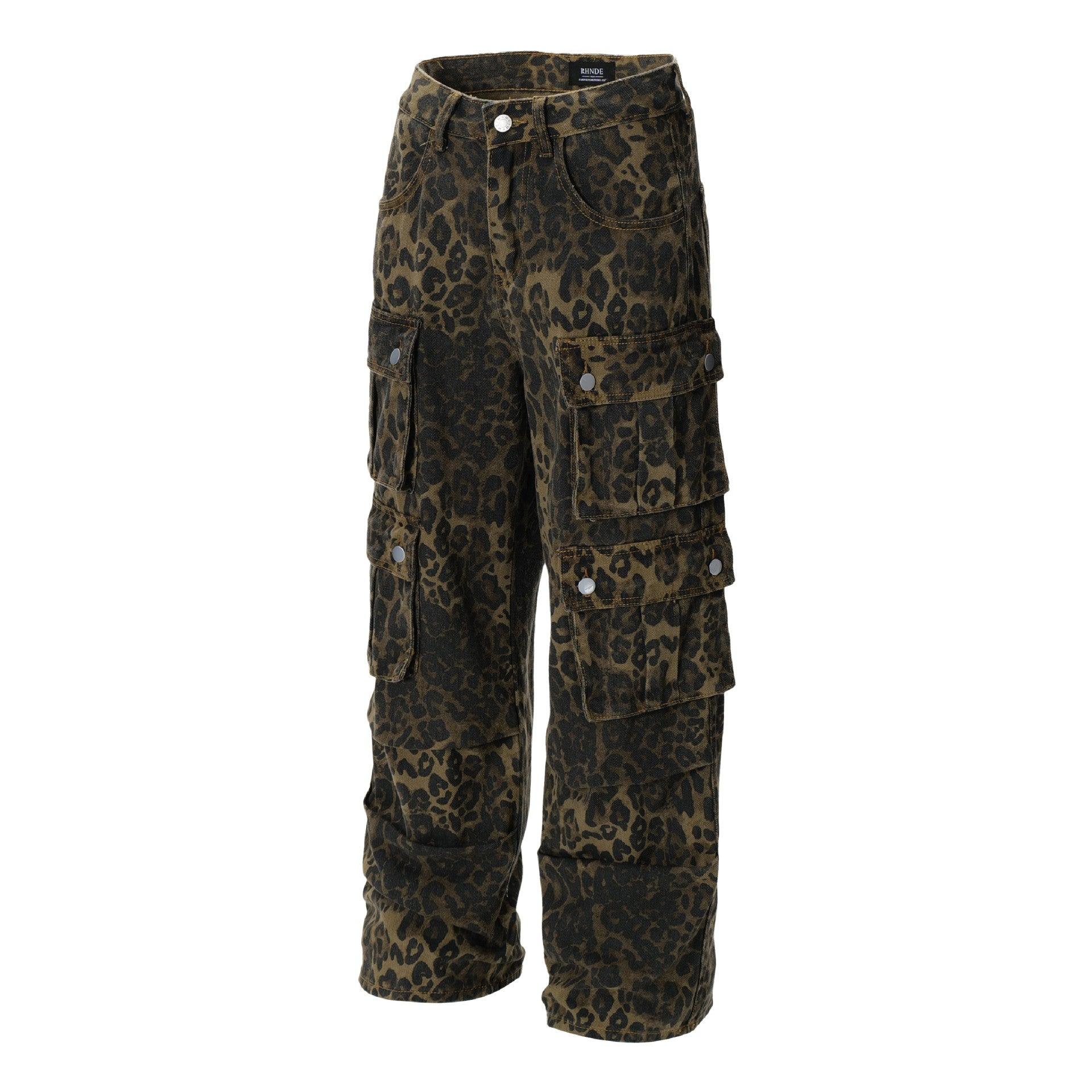 Zwoyren Leopard Print Cargo Pants