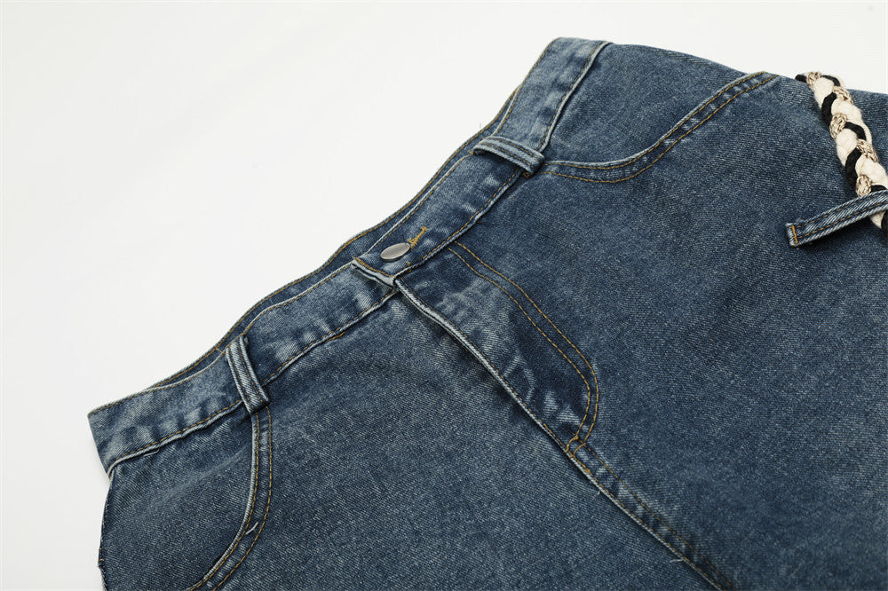Zwoyren Rope Baggy Barrel Jeans