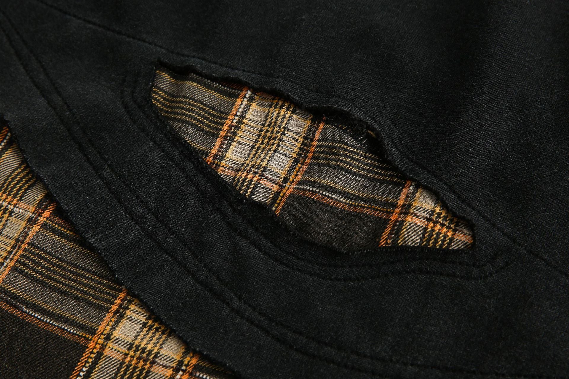 Zwoyren Layered Plaid Sweatshirt