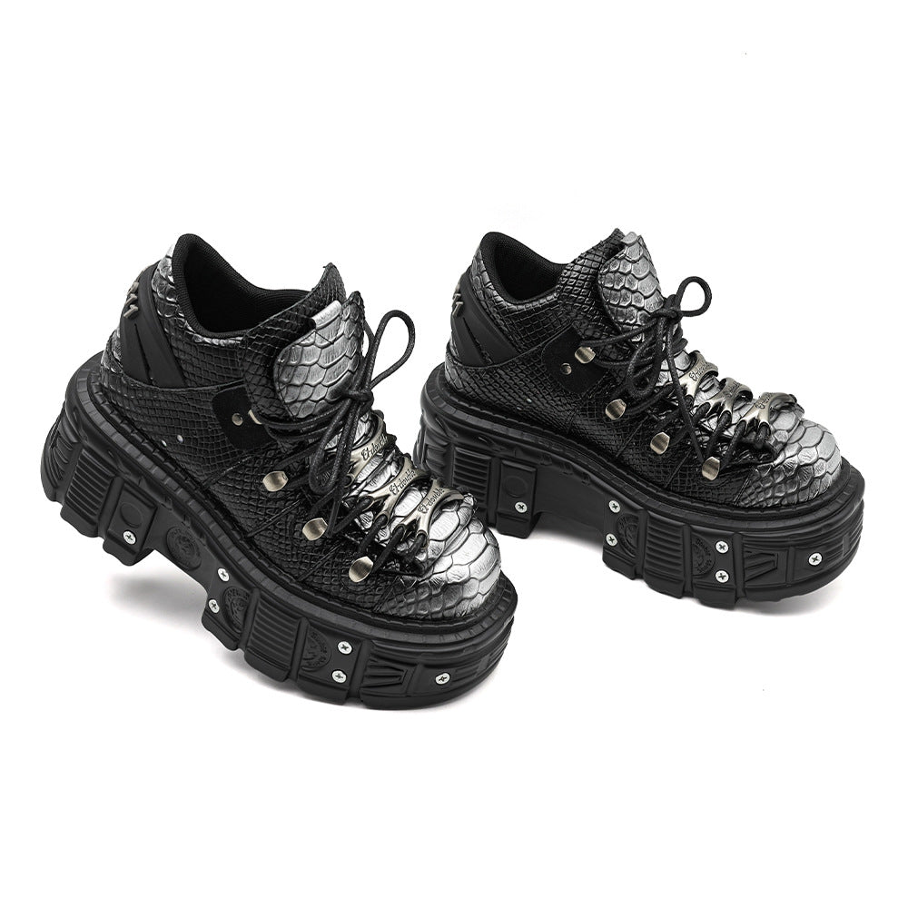 Zwoyren Python Pattern Platform Boots