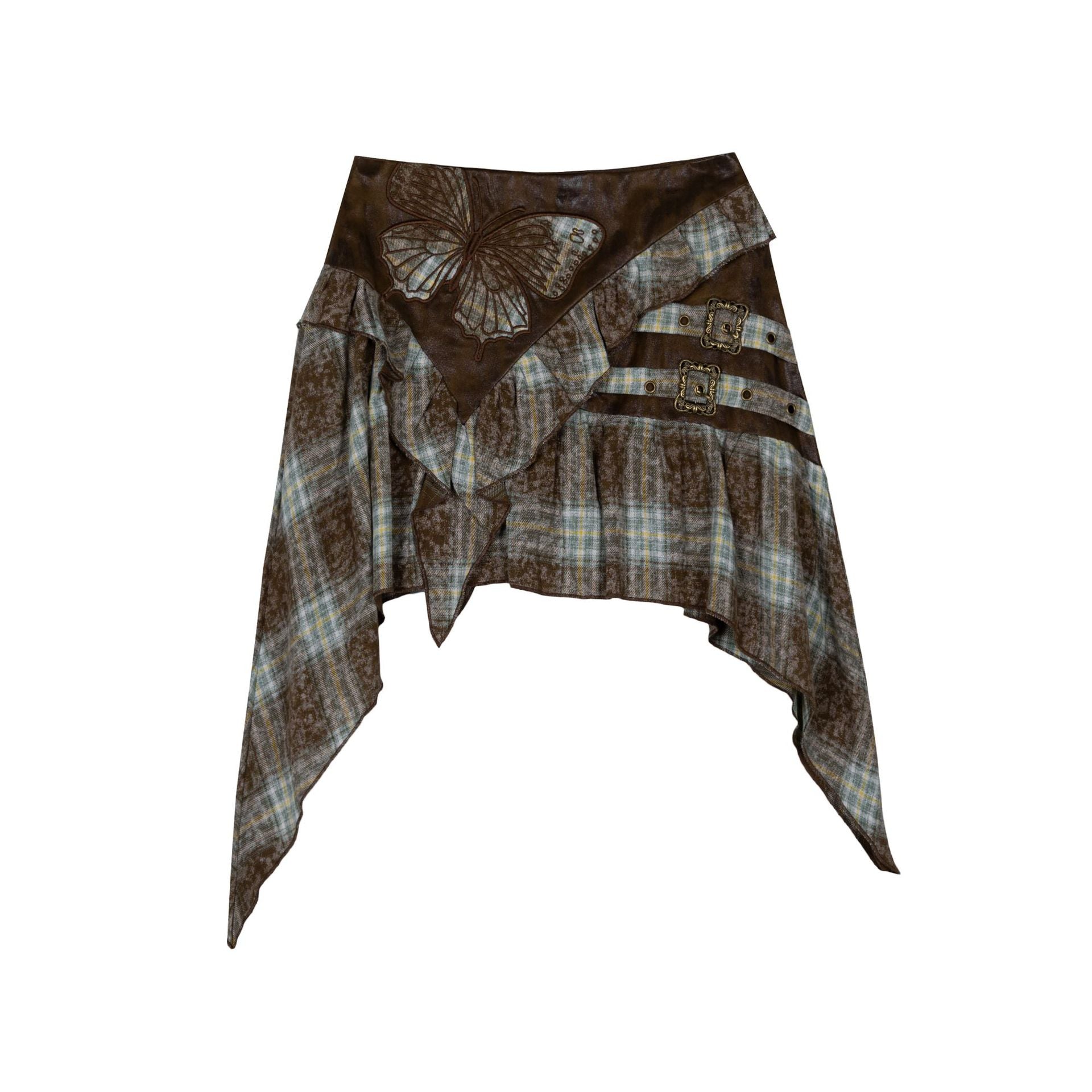 Zwoyren Tiered Asymmetrical Skirt