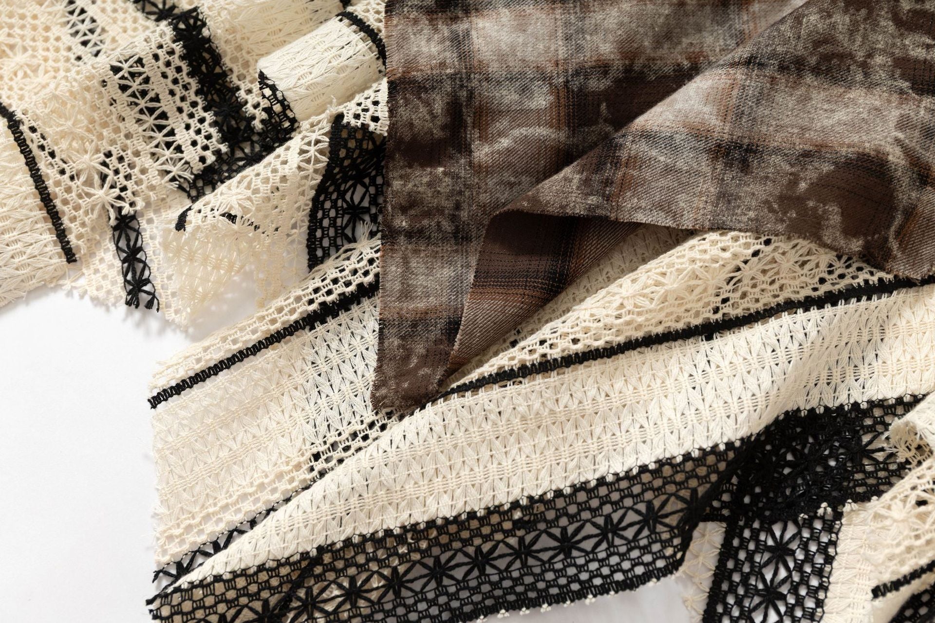 Zwoyren Boho Plaid Wrap Skirt