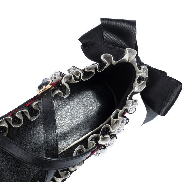 Zwoyren Lolita Princess Style Lace Heels