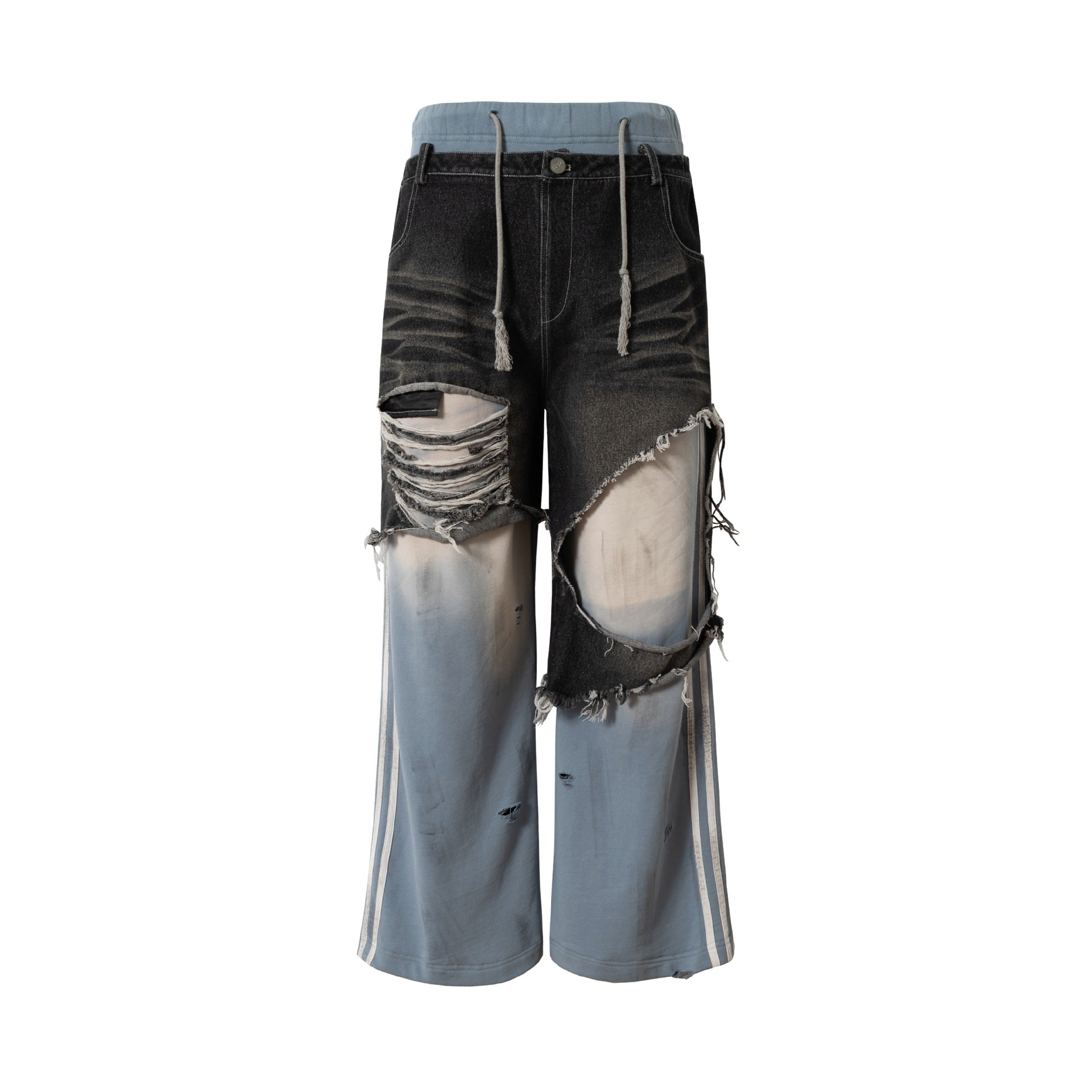 Zwoyren Double Waist Two Layer Baggy Sweatpants