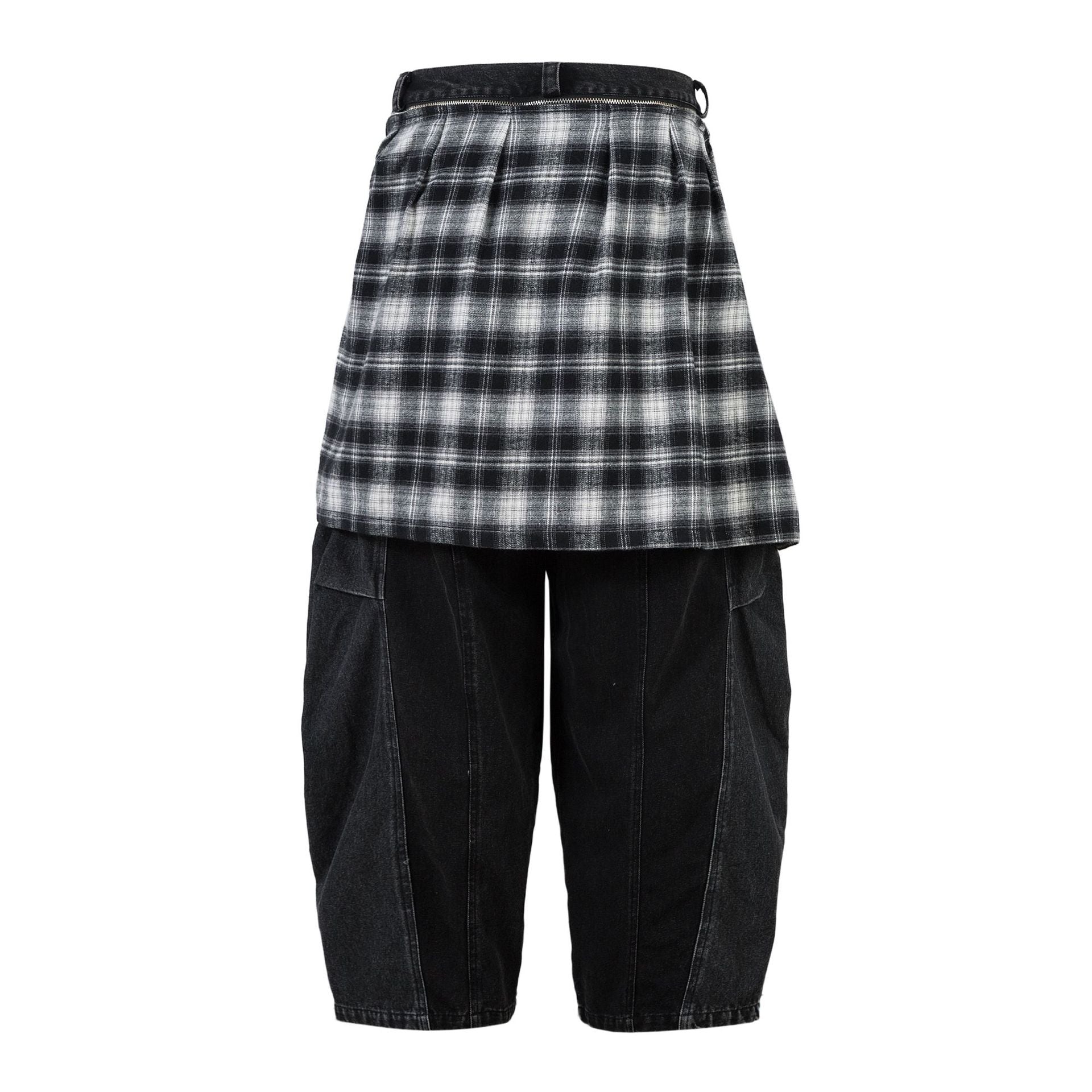 Zwoyren Plaid Super Baggy Jeans
