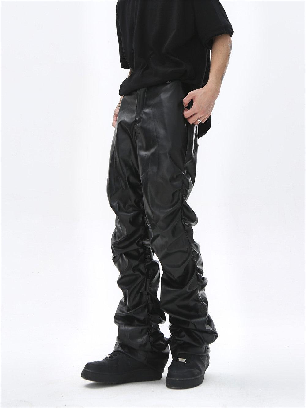 Dark Punk Shiny PU Leather Pant