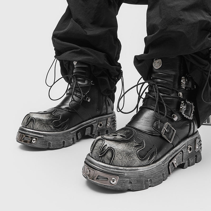 Zwoyren Vintage Punk Platform Boots