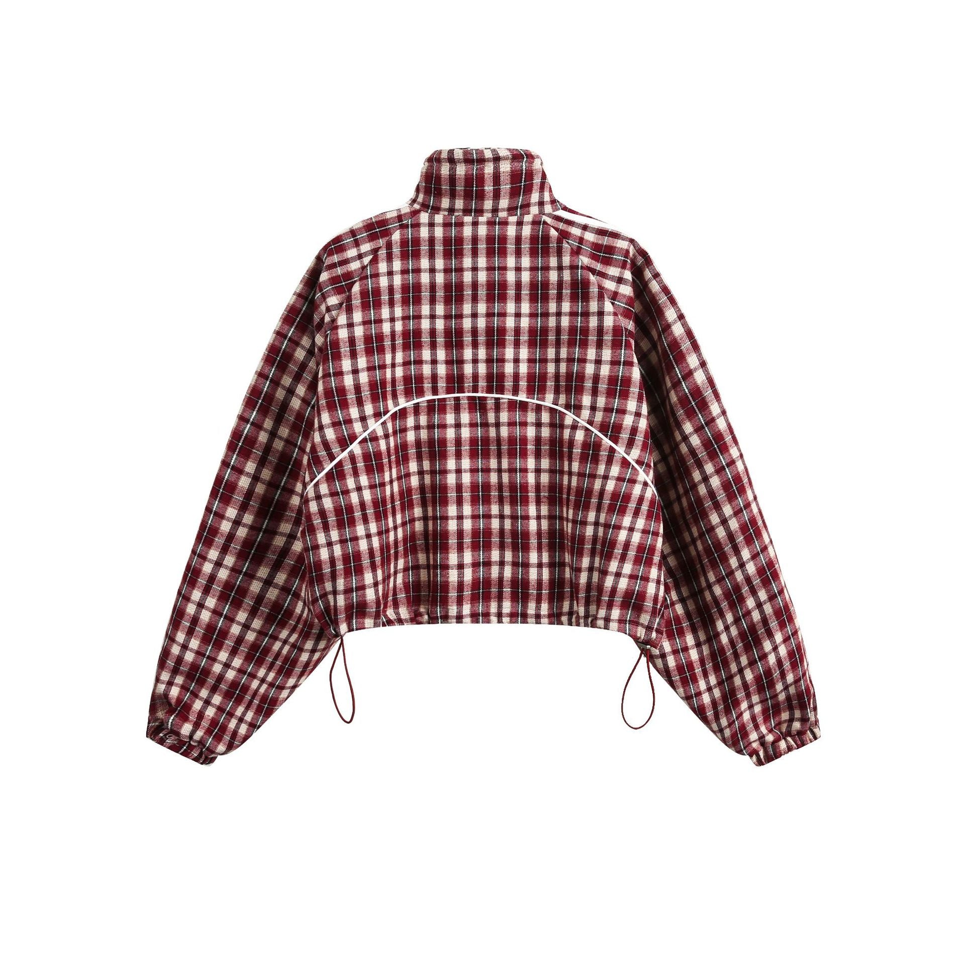 Zwoyren Checkered Zip-Up Jacket