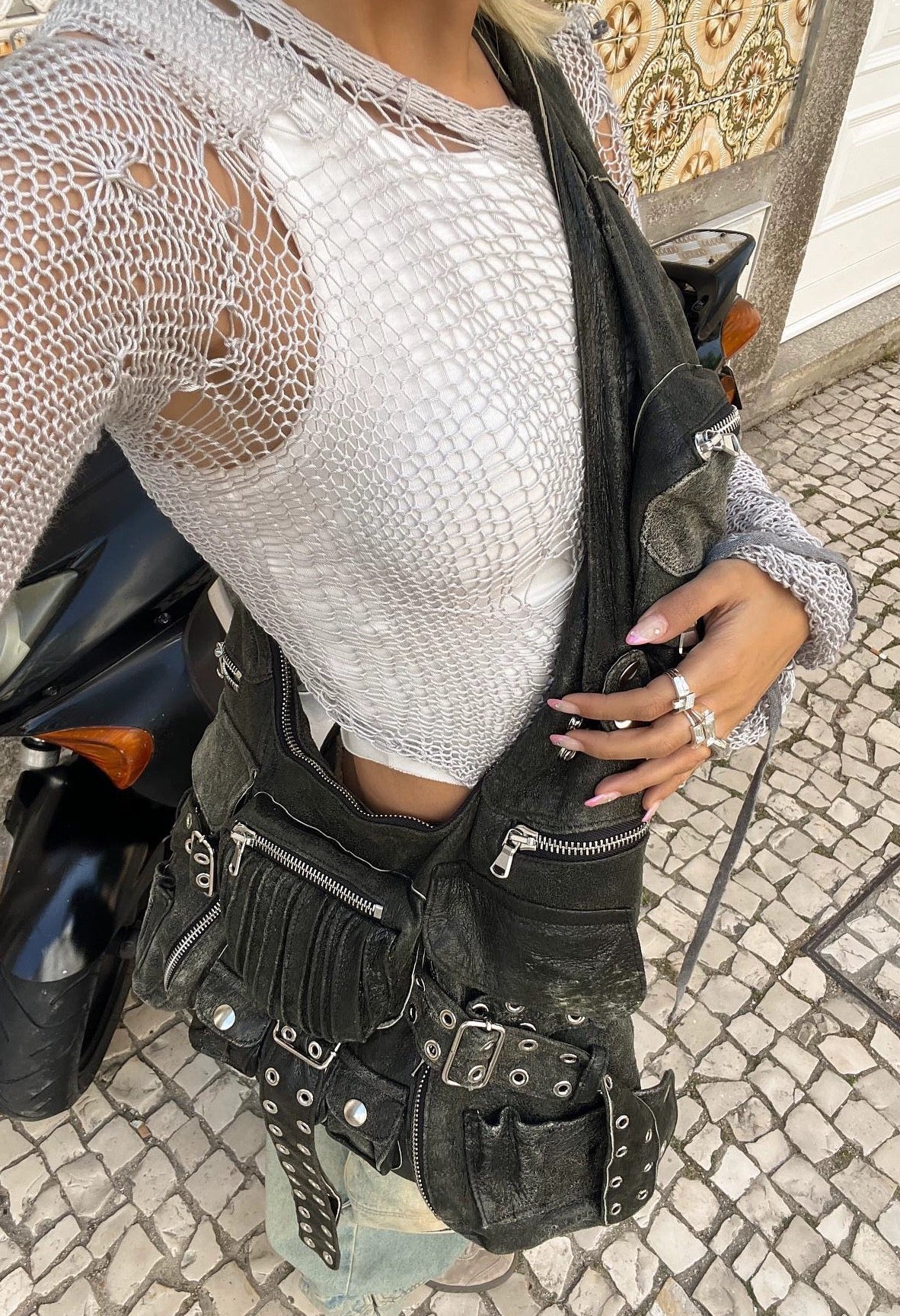 Punk Rivet Shoulder Bags