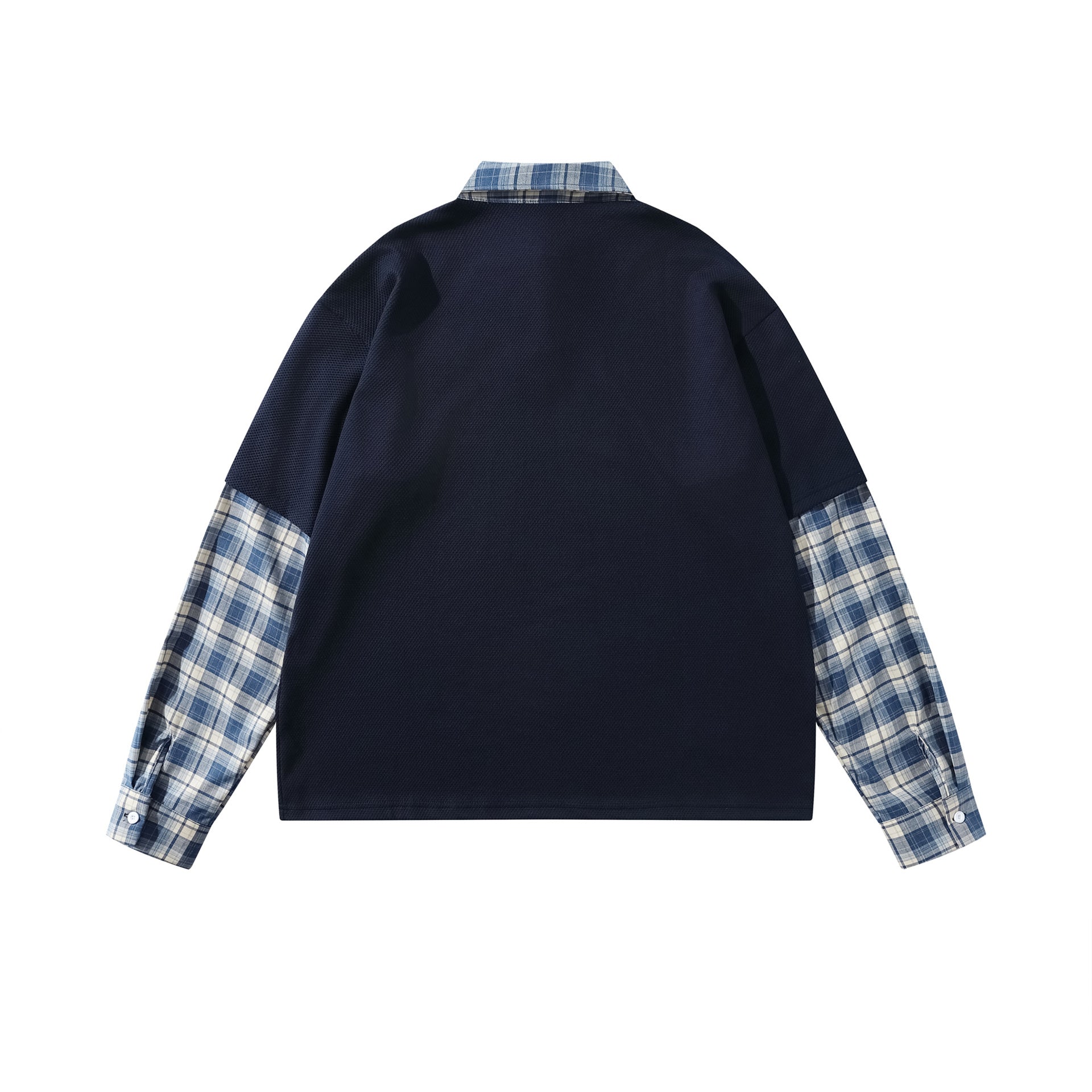 Zwoyren Preppy Faux Layered Long Sleeve Tee