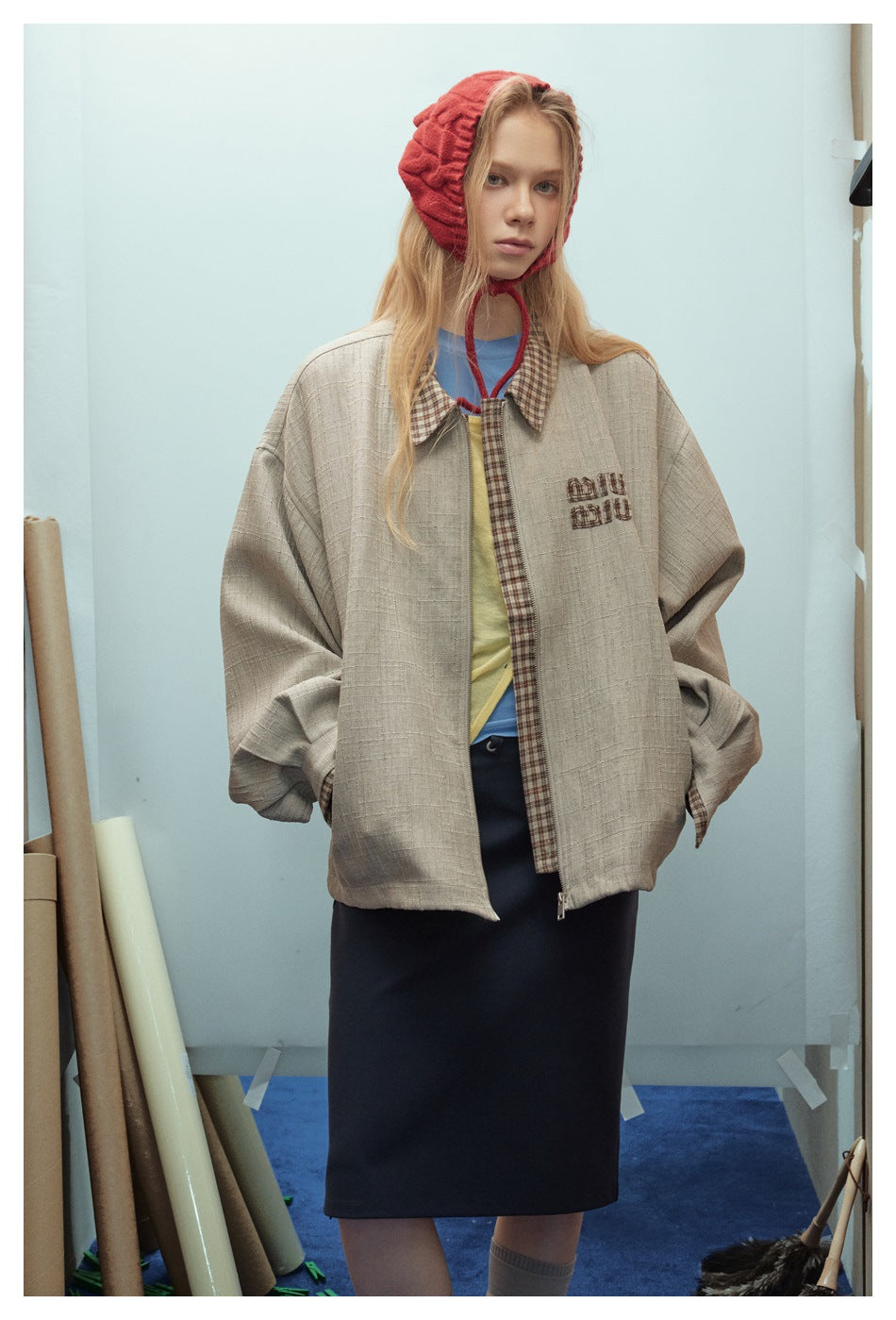 Zwoyren Plaid Collar Jacket