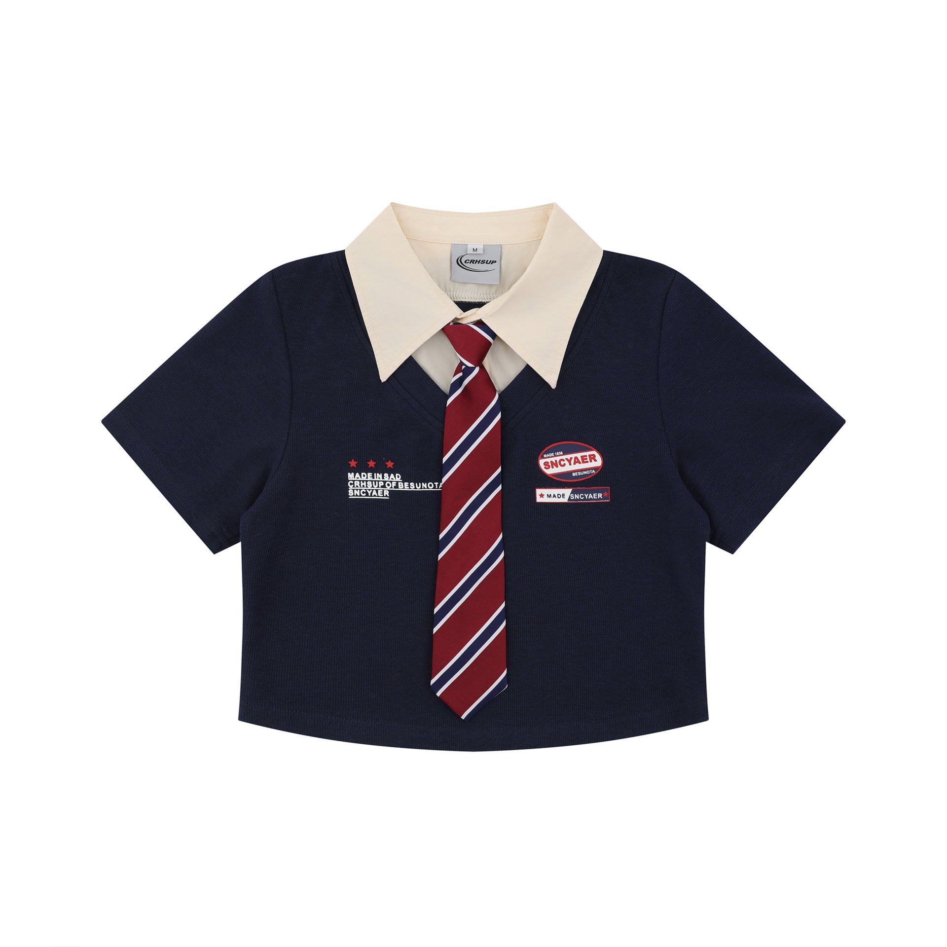 Zwoyren Collegiate Cropped Polo Tee