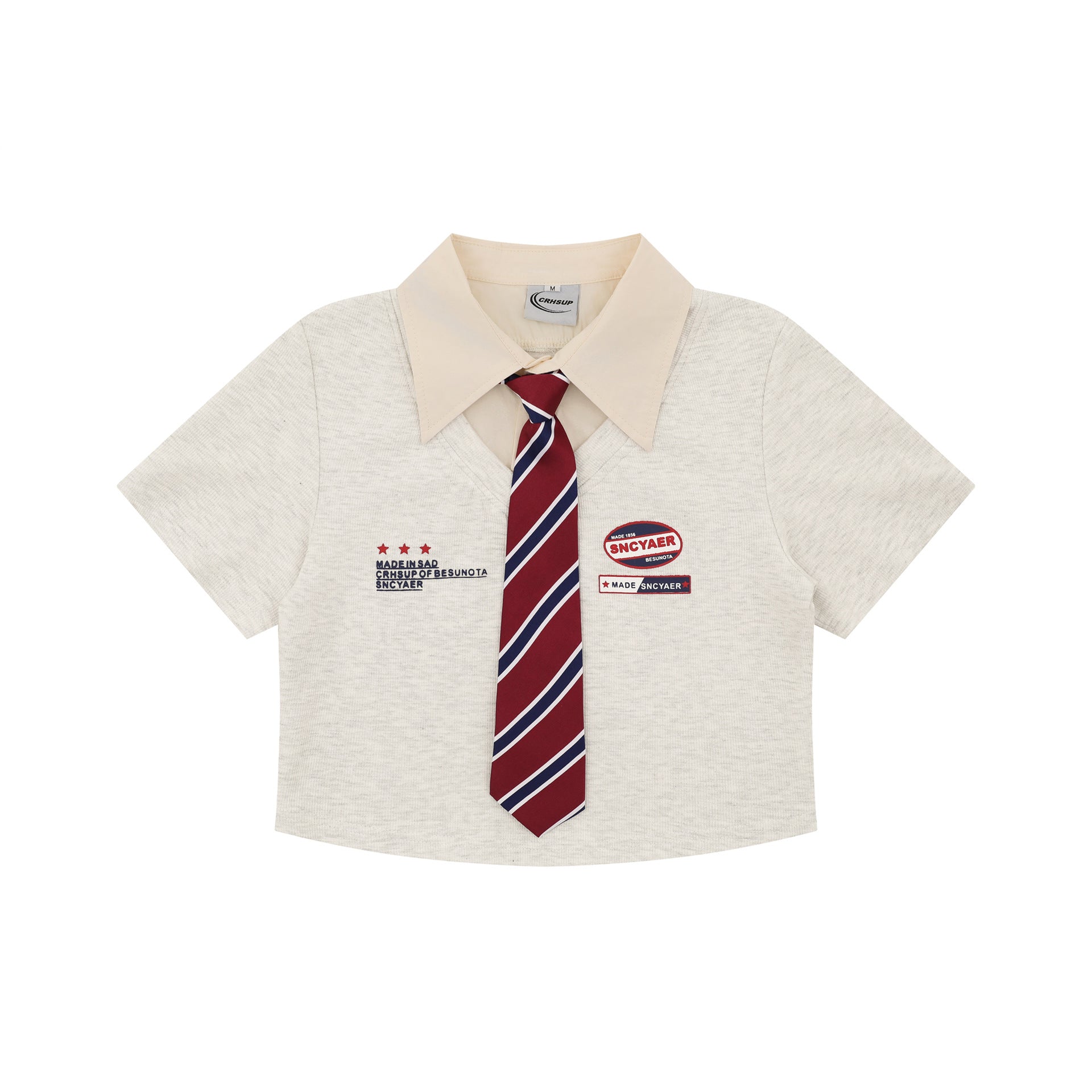 Zwoyren Collegiate Cropped Polo Tee