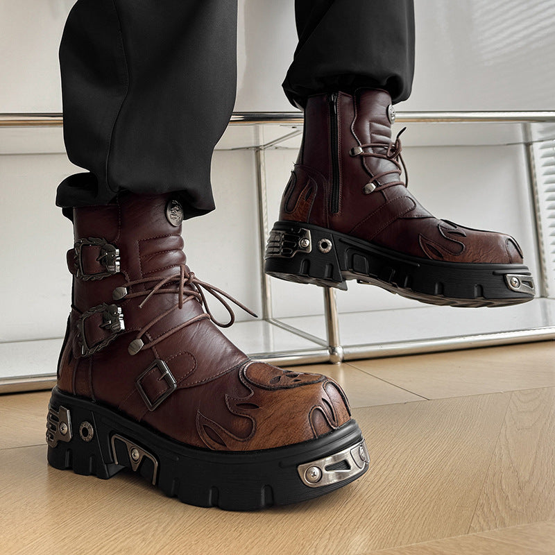 Zwoyren Vintage Punk Platform Boots