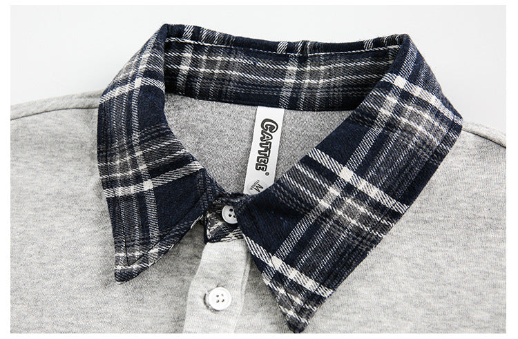 Zwoyren Varsity Plaid Combo Sweatshirt