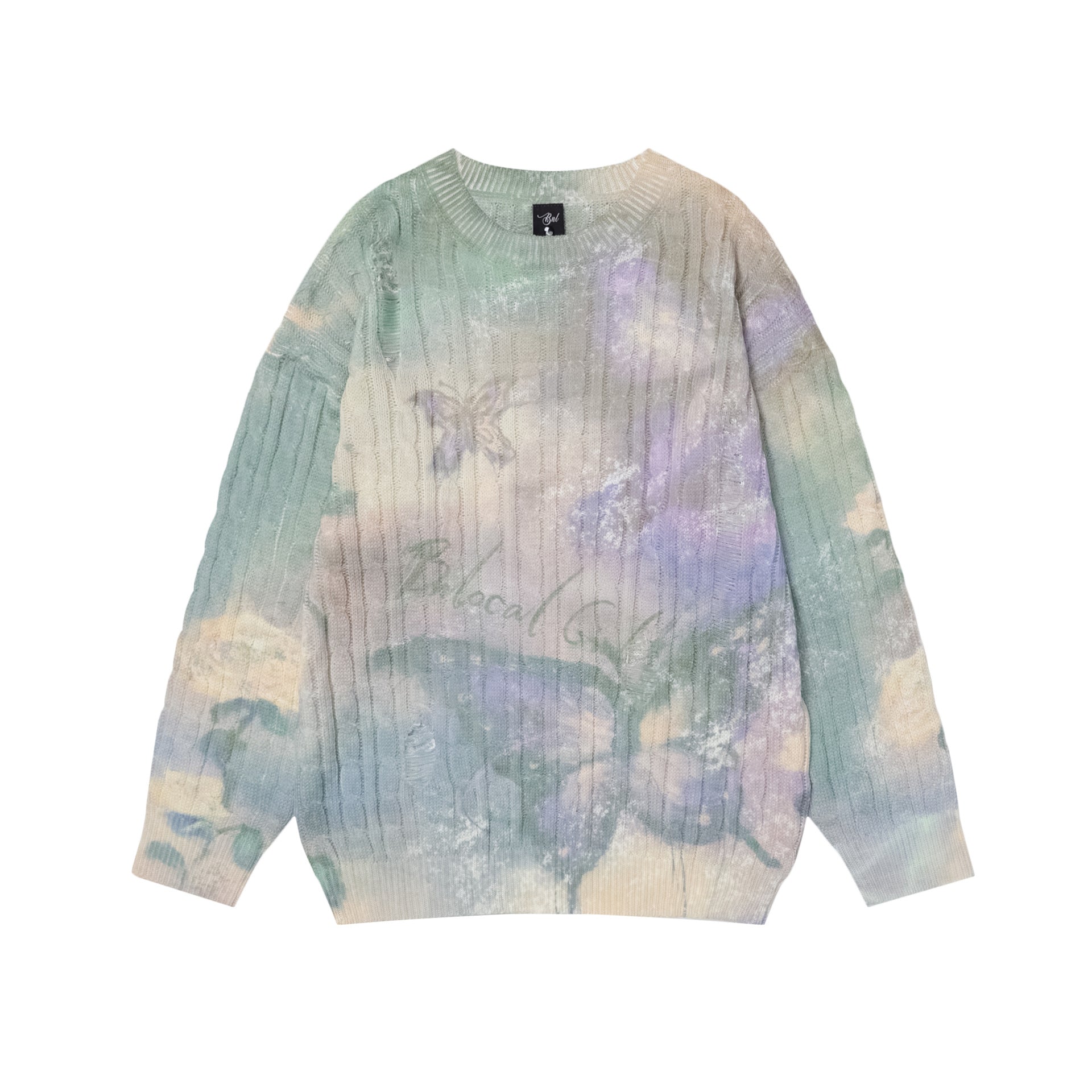 Zwoyren Pastel Watercolor Floral Sweater