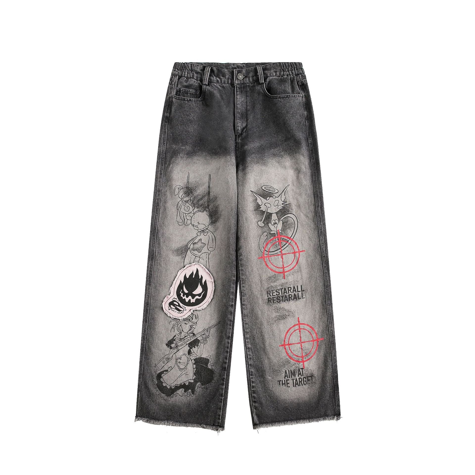 Growth Mark Printed Jeans