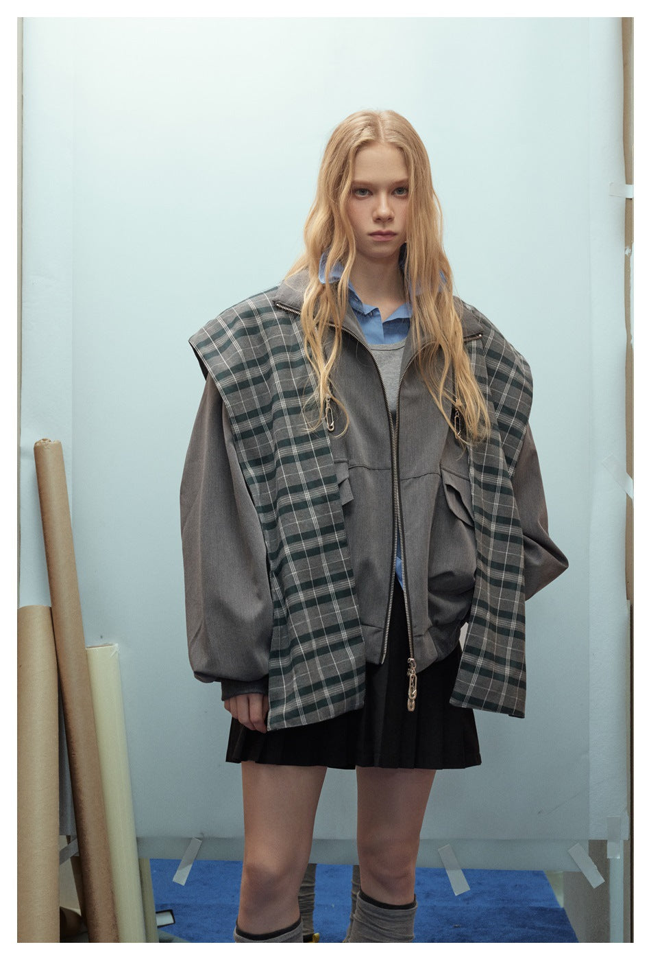 Zwoyren Detachable Scarf Hooded Jacket