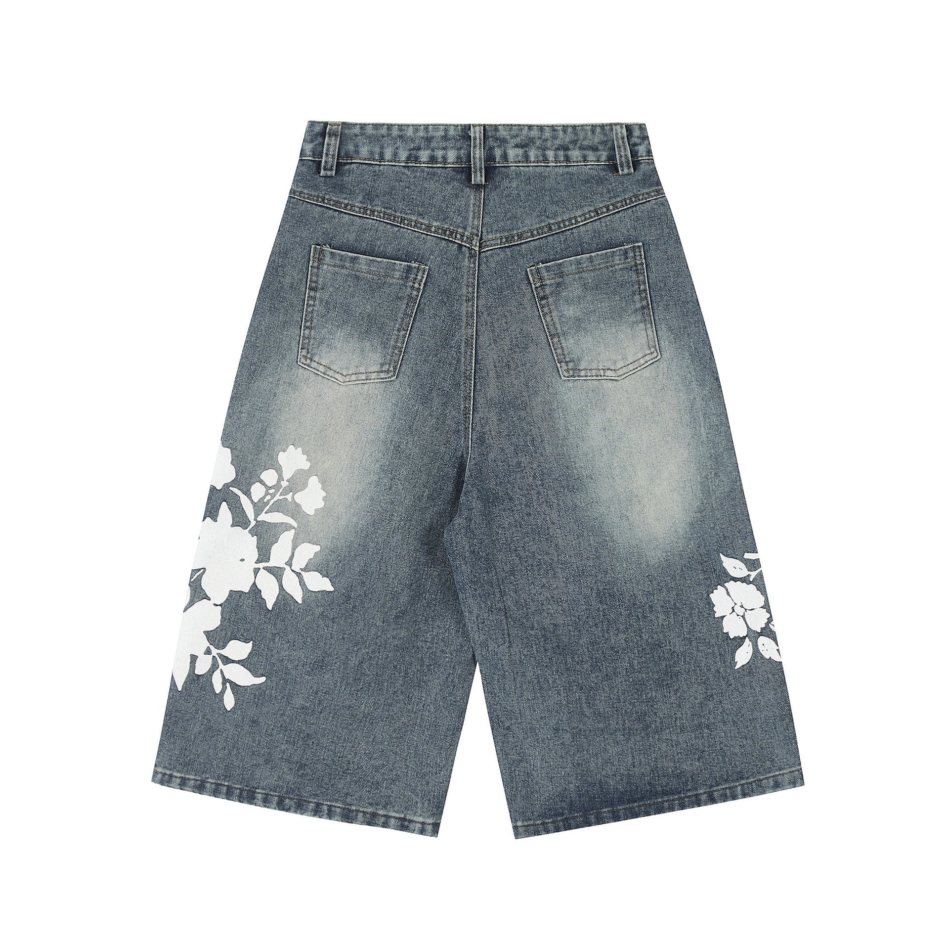 Zwoyren Flower Print Longline Jorts