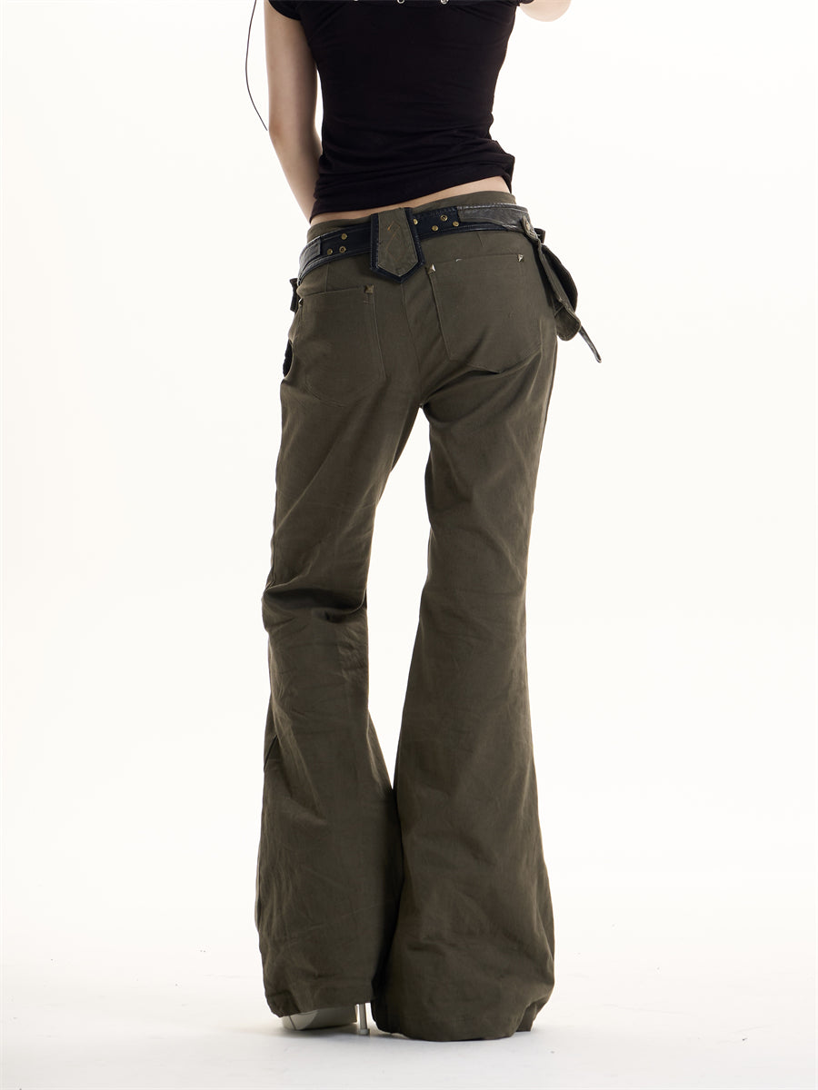 Zwoyren Rivet Flare Jeans