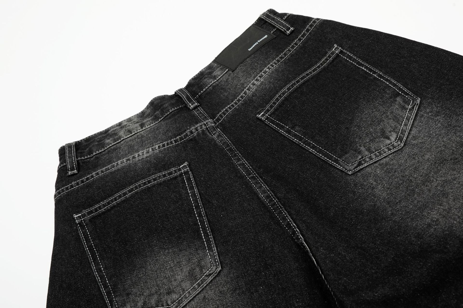 Zwoyren Distressed Camo Patchwork Denim Shorts