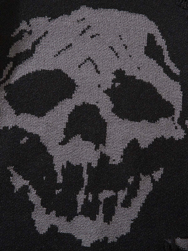 Zwoyren Distressed Skull Sweater