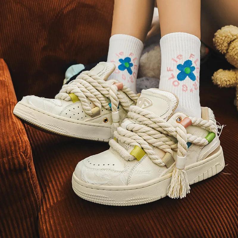 Hip-hop Versatile Dirty Braid Bread Shoes