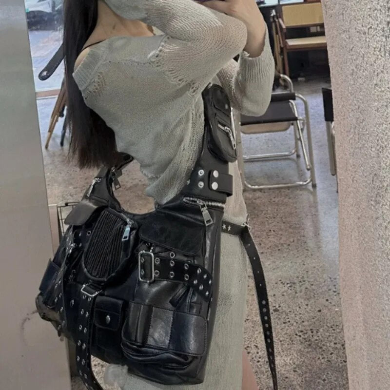 Punk Rivet Shoulder Bags