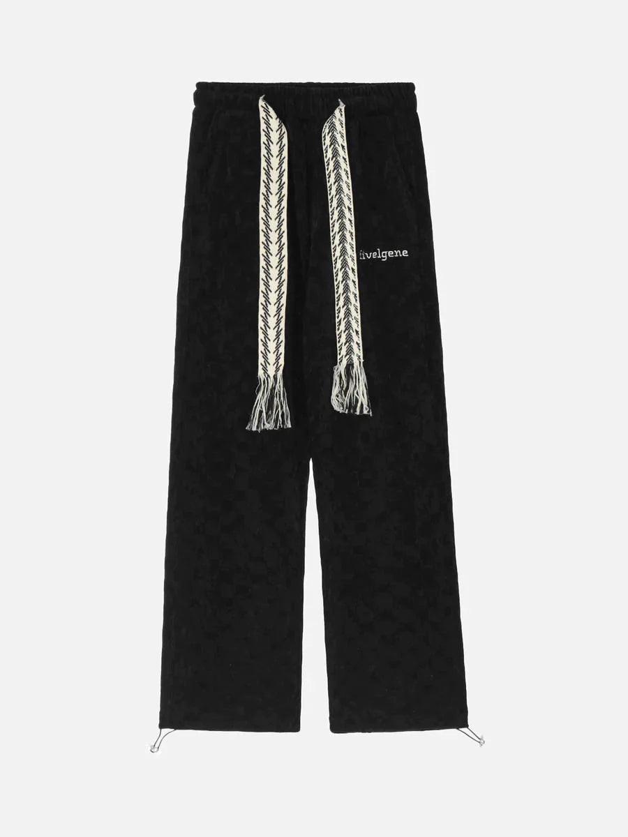 High Waist Straight Cotton Sweatpants