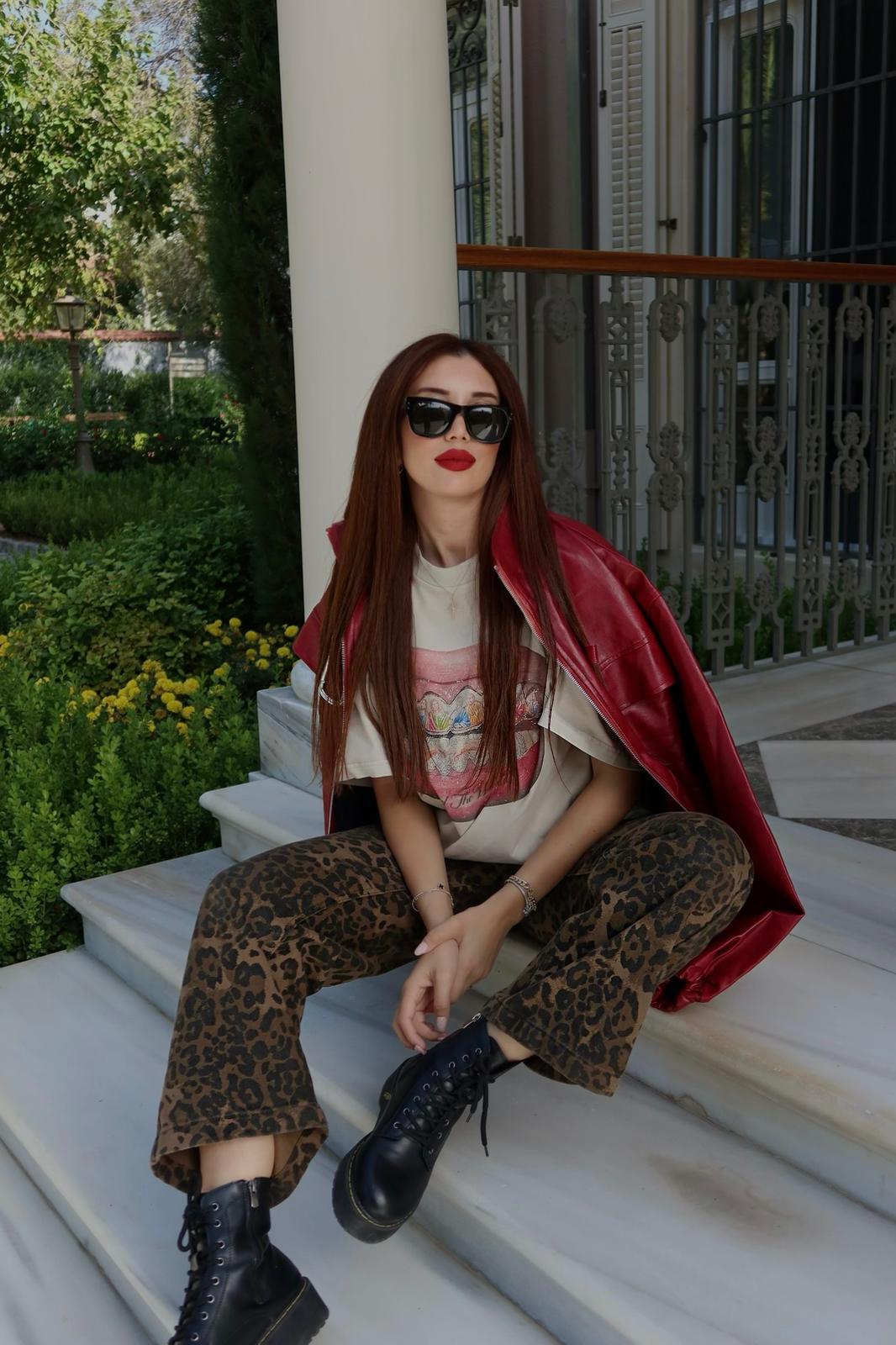 Zwoyren Leopard Print Jeans