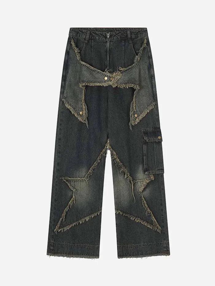 Oversize Stars Aesthetic Vintage Jeans