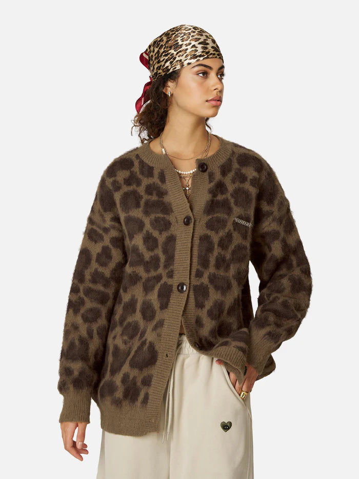 Zwoyren Leopard Print Cardigan