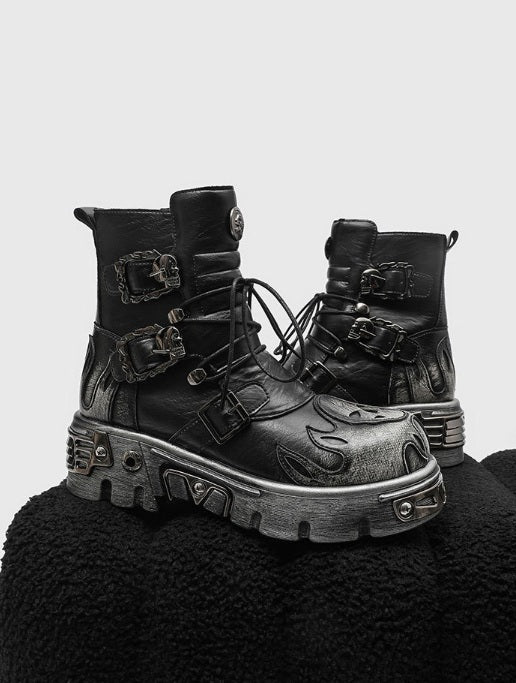 Zwoyren Vintage Punk Platform Boots