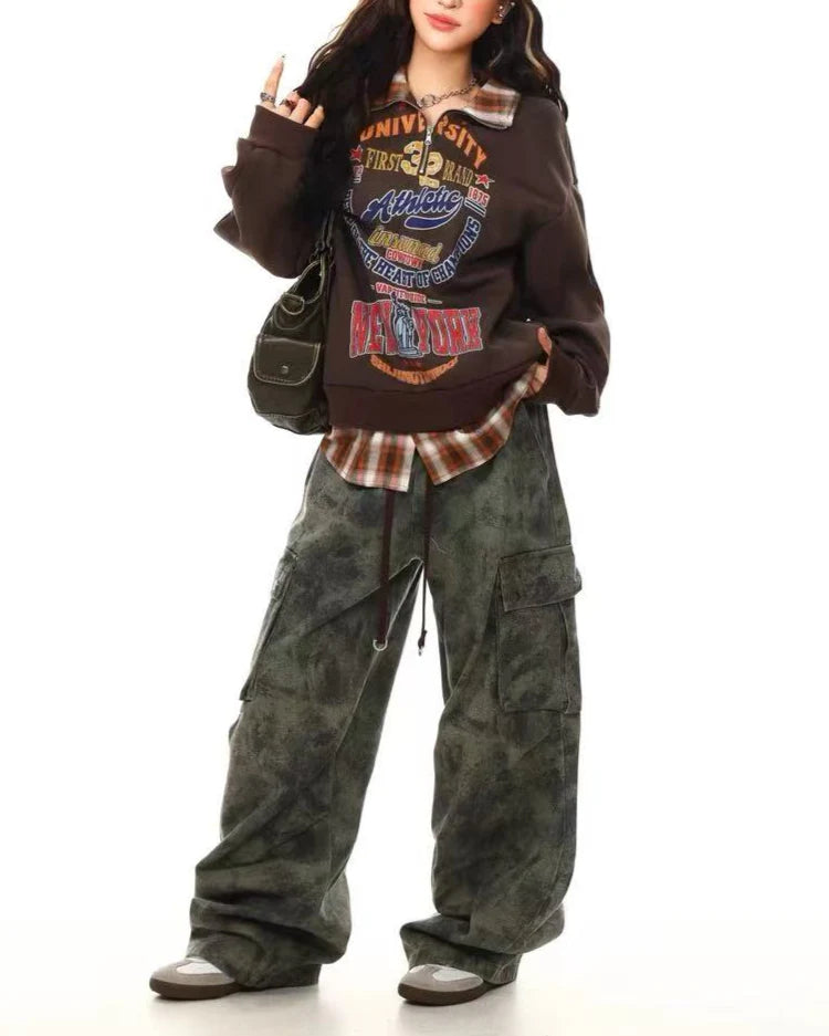 Zwoyren Varsity Layered Sweatshirt